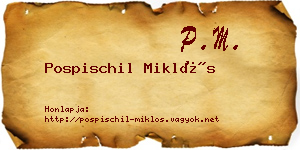 Pospischil Miklós névjegykártya