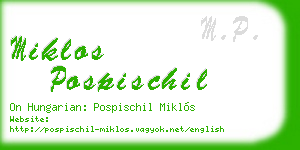 miklos pospischil business card